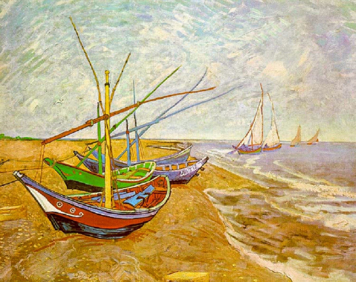 Bateau à Sainte-Marie-de-la-Mer - Van Gogh
